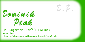 dominik ptak business card